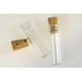 LITTLE GLASS BOTTLE WITH CORK  IN A PACK 